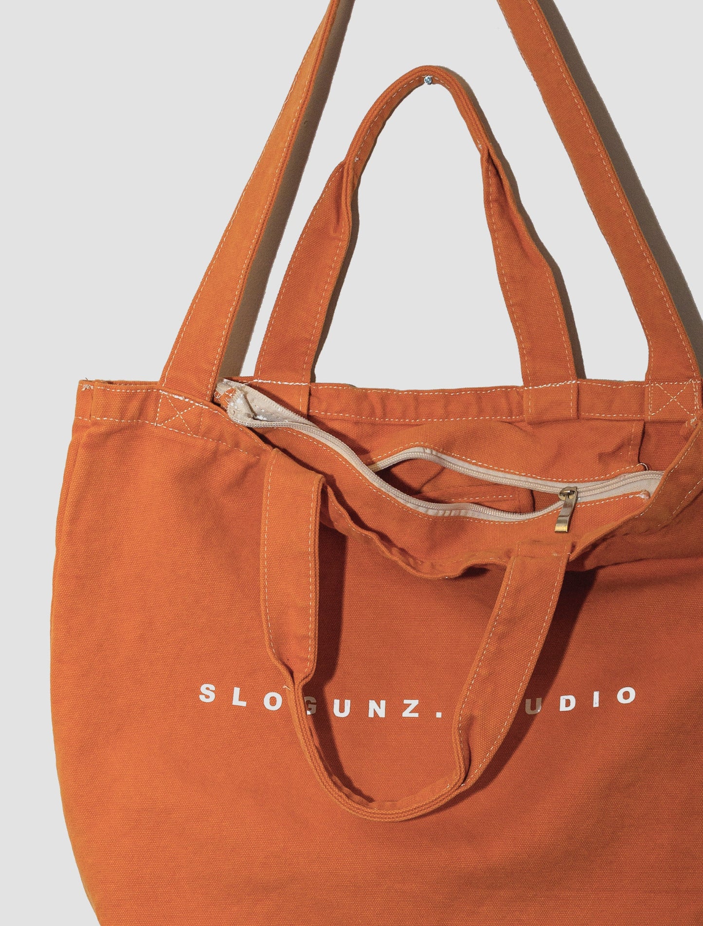 Orange Signature Canvas Bag