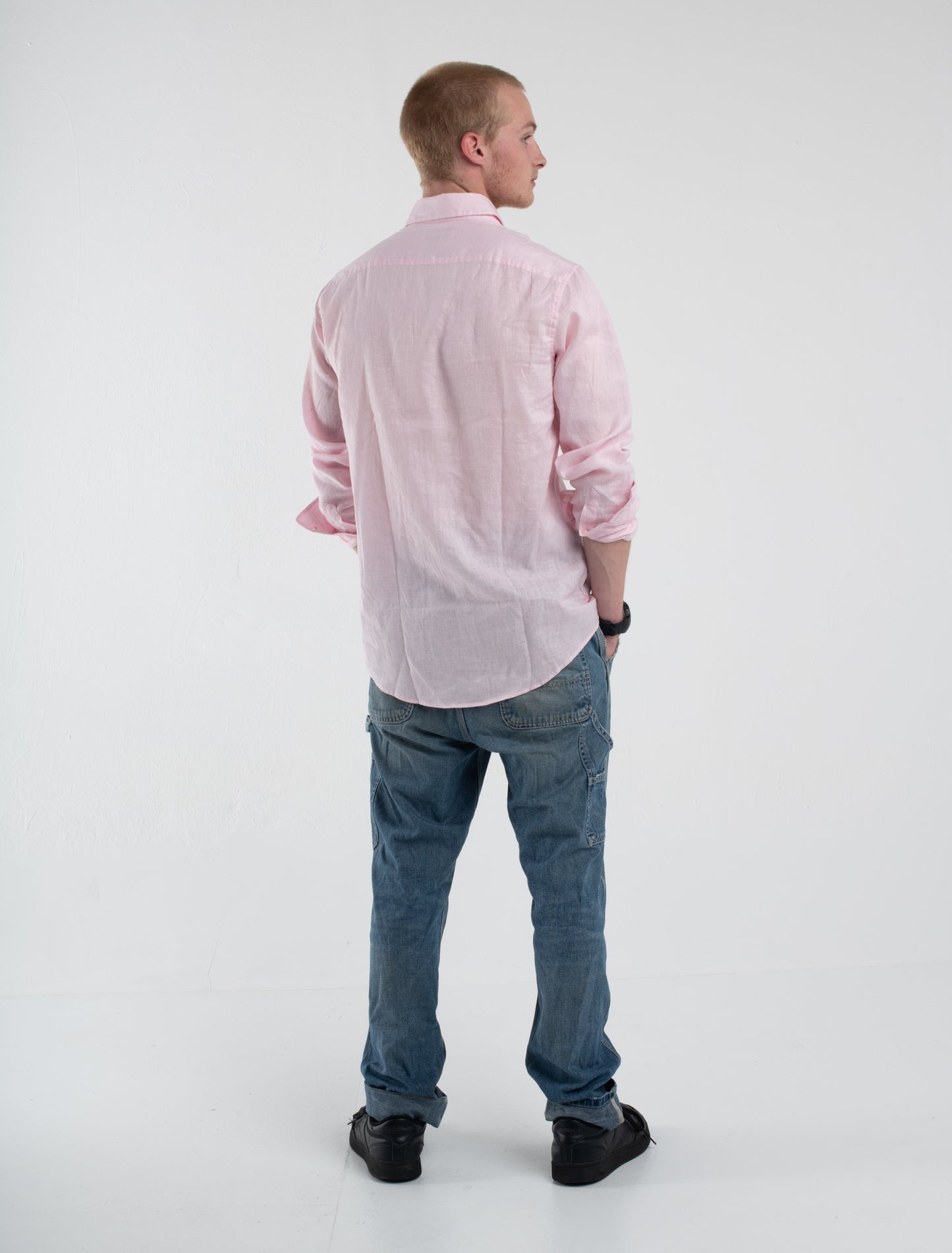 FIVE LOAVES pink linen shirt